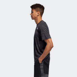 Adidas阿迪达斯男士100％纯棉平纹短袖T恤夏季清凉五分袖EJ7228 Blue XXL