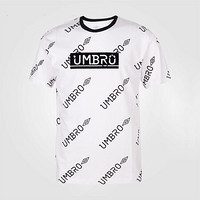 UMBRO茵宝男子2020年夏季新款字母logo时尚潮流短袖T恤 UO202AP2529-001白 XL