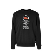 Kappa卡帕针织套头衫2020新款男运动卫衣休闲外套圆领长袖上衣K0A52WT58D 黑色-990 L