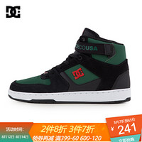 DC SHOES20春夏新品潮流皮革拼接男鞋高帮鞋滑板鞋ADYS400038 黑夹绿色 39