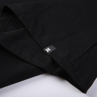 DCSHOECOUSA女运动黑宽松纯棉休闲圆领短袖T恤GDJZT18202 黑色 XL(成人)