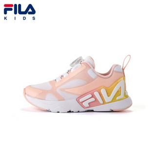 FILA（斐乐）童鞋男童女童小童复古跑鞋2020年春季新款网红鞋子儿童运动鞋 嫩玫粉/集团白-PW-女 31码/内长19.5cm