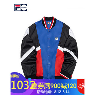 FILA FUSION 斐乐男子棒球服2020秋季新款运动茄克梭织运动外套 稠蓝-DB（宽松版型，建议拍小一码） 175/96A/L