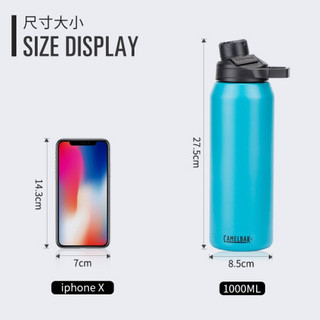 2020新款 驼峰（CAMELBAK）美国保温水杯大容量户外运动水壶双层不锈钢杯子1000ml 1000ml紫红色