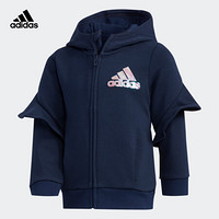 阿迪达斯官网 adidas LG ST FT HOODY 小童装训练运动卫衣FM9709 学院藏青蓝 128CM