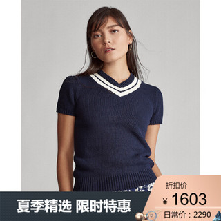 Ralph Lauren/拉夫劳伦女装 2020年春季短袖板球毛衫21297 410-海军蓝 M