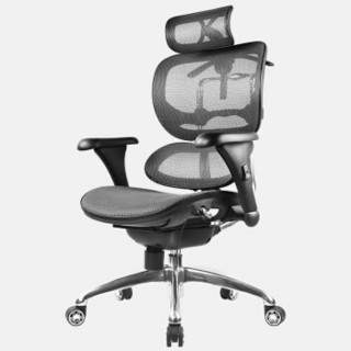 【赢和】人体工学椅 电脑椅家用可躺转椅老板椅主播座椅 办公椅子 典雅灰 铝合金五星脚