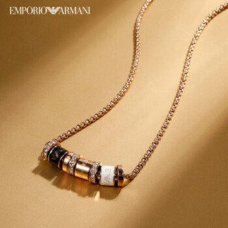 EMPORIO ARMANI 阿玛尼 女士镶钻串珠项链+MAC口红