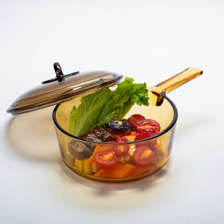 乐美雅(luminarc)法国进口玻璃锅琥珀锅家用炖锅汤锅蒸煮透明锅 1.