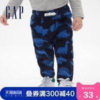 Gap婴儿舒适松紧腰打底裤春秋473846 洋气印花宝宝裤子薄款休闲裤