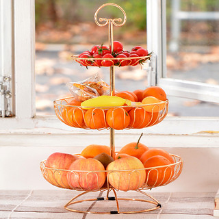 水果盘果篮创意家用多层欧式现代客厅茶几简约零食三层架多功能装