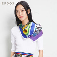 ERDOS 春夏通勤圆领修身女罗纹针织衫薄款短袖纯棉T恤打底衫