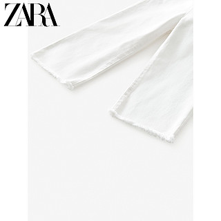 ZARA 【折扣】 童装女童  毛边阔腿牛仔裤 04302620250