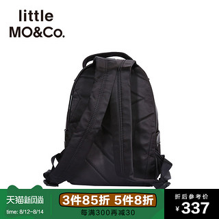 little moco儿童双肩包星星图案黑色背包男女童小学生书包背包包