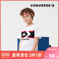 CONVERSE 匡威 童装男童2020年夏季中大童打底衫纯棉儿童短袖T恤