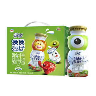 yili 伊利 QQ星 揉揉小肚子 膳食纤维酸奶饮品 草莓猕猴桃味 180ml*16瓶