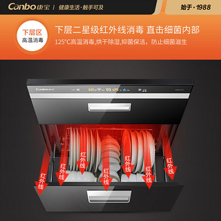 Canbo/康宝 ZTP108E-11EC康宝嵌入式高温消毒柜 镶嵌式家用正品