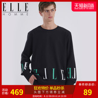ELLE HOMME圆领卫衣男圆领韩版潮流2020春夏新款套头字母印花卫衣