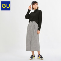 GU极优女装运动风窄版长裙2020新款时尚前开衩通勤半身裙322595