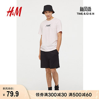 HM 男装裤子休闲裤百慕大短裤潮流大裤衩男夏季宽松卫裤 0687635