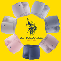 美国马球协会 U.S. POLO ASSN.USPOLO内裤男士纯棉四角裤60支无痕透气短裤夏季薄款个性骚平角裤