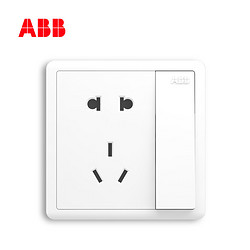 ABB AO225 开关插座面板 远致白 3只装