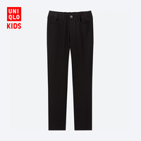 优衣库 童装/男童/女童 高弹力修身长裤 419047 UNIQLO 黑色 110cm
