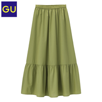 GU 极优 324441 女装细褶长裙