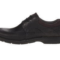 Clarks Senner Blvd 男款真皮休闲鞋 Black Tumbled Leather US8