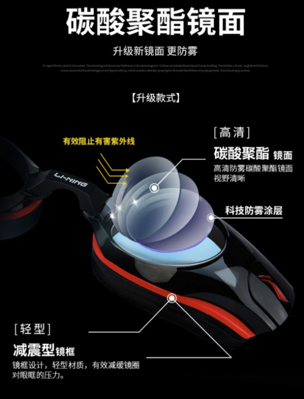 LI-NING 李宁 LSJK508 泳镜