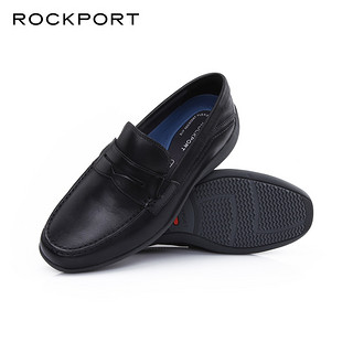 Rockport/乐步夏季新品男鞋舒适商务休闲一脚蹬乐福单鞋H79623 黑色 42