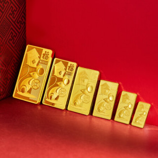 菜百首饰 足金au9999黄金金条 鼠年投资金条 5克生肖鼠年投资金条