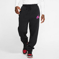 耐克Nike Jordan 男裤运动裤保暖抓绒裤休闲裤BV6008 Blk/Vi Pur/Inf/To Ora 2XL