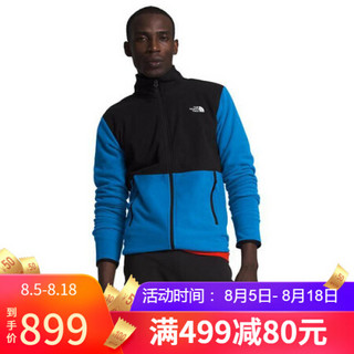 The North Face北面男款外套拉链立领运动休闲服NF0A4AJC LAKE BLUE/BLACK XS