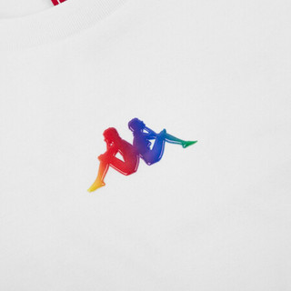Kappa卡帕串标女运动短袖休闲T恤夏季印花圆领半袖 2020|K0A22TD09D 漂白-001 XL