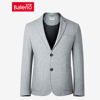 班尼路Baleno 男士简约休闲针织西装 时尚单排扣西服男 20E花灰 XL
