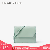 CHARLES＆KEITH包翻盖单肩风琴包钱包女小包女斜跨CK6-50840189 Mint Green薄荷绿色 XXS
