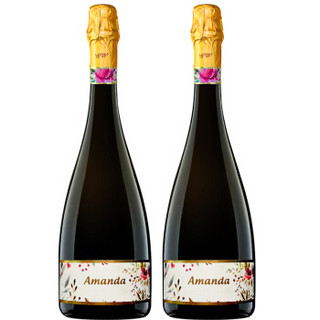 意大利进口气泡酒阿斯蒂产区阿曼达柯蒂斯果味白葡萄酒甜起泡酒无香槟杯 单支装