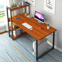 亿家达电脑桌台式家用简约笔记本书桌办公桌子 120CM古檀木色
