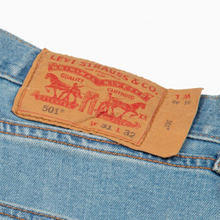 Levi's李维斯  2020春季新品  男士501经典直筒牛仔裤00501-3005Levis 浅牛仔色 31 32