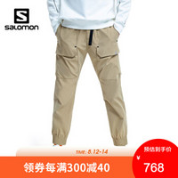 【20秋季尚新】萨洛蒙（Salomon）男款户外舒适休闲防泼水长裤 BIG POC PANT M 卡其色 208017 M