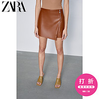 ZARA【打折】女装 仿皮休闲短裤 08372347702