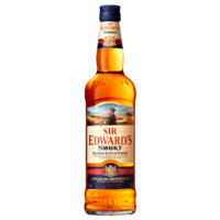 爱德华爵士（Sir Edward’s）洋酒 英国原装进口 调配型 调和酒 苏格兰 威士忌 烟熏味 Smoky 700ml 裸瓶