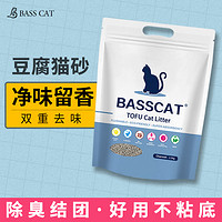 Basscat贝贝猫豆腐猫砂6L结团无尘可冲马桶猫沙去臭活性炭猫砂6L