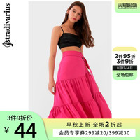 Stradivarius 音符新款波西米亚风格不对称半身裙女潮01284977145