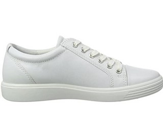 ecco 爱步 SOFT 7 休闲鞋（青少年款）Blanc 1007white US7.5