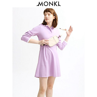 MONKI2020春夏新款 运动紫色裙子POLO裙短裙长袖连衣裙女 0728471