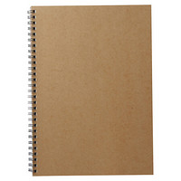 无印良品 MUJI 植林木纸 不易透页双环笔记本 学生文具 米色 A6/48张/6mm横线