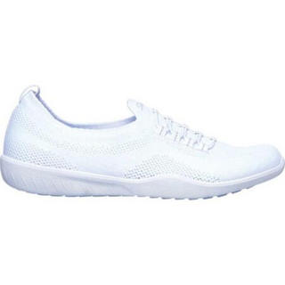 SKECHERS斯凯奇女士休闲运动鞋浅口系带套脚针织网面透气885867 Gray 10