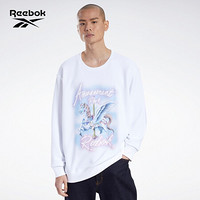 Reebok锐步 运动经典CL AMS CREW男女长袖T恤套头衫 白色 A/M